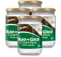KIT- 4- Óleo de coco Extra Virgem 500ml da Copra